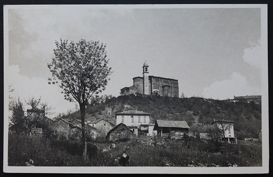 Cartolina di Groppallo viaggiata nel 1950 (archivio Claudio Gallini)