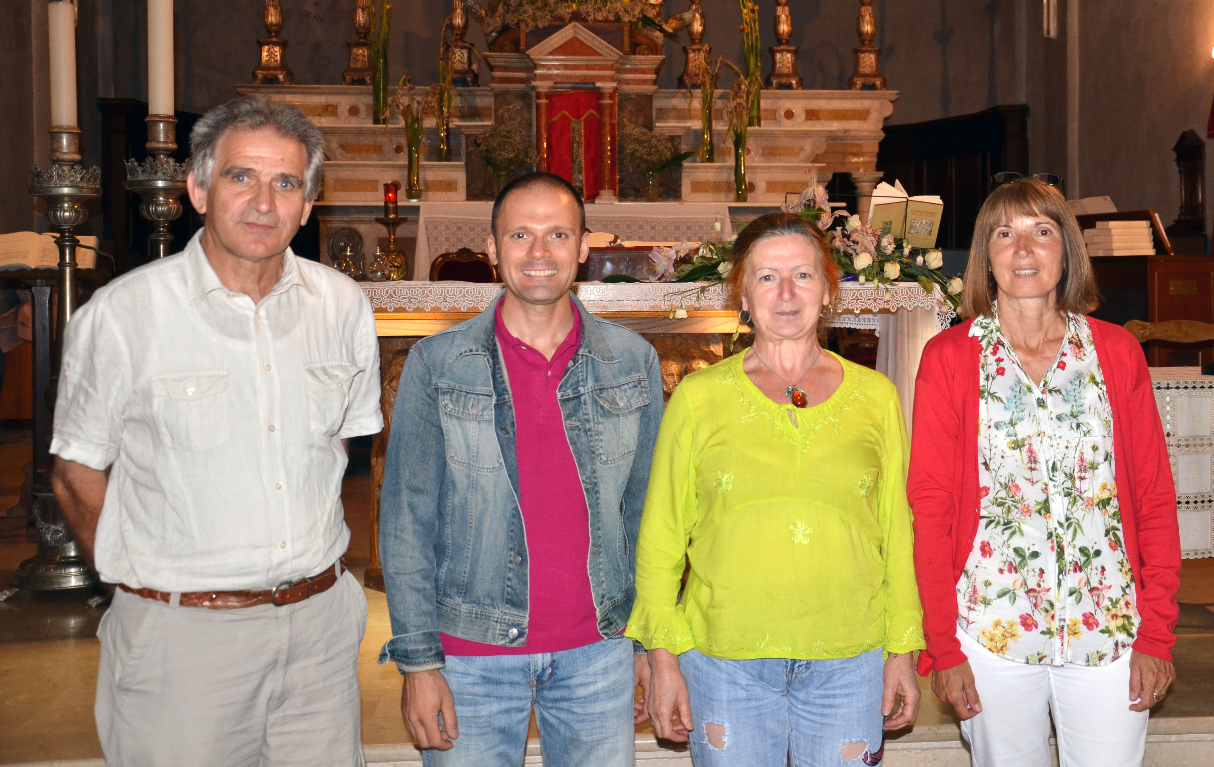 I protagonisti del convegno sulla storia di Groppallo (da sx: Gianpiero Devoti, Domenica Morisi, Claudio Gallini e Claudia Martinelli Eremo). Foto Stefania Calleris